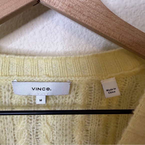 Vince Cable Knit Wool Cashmere Pullover Sweater Butter Yellow Womens Size M - Picture 7 of 9
